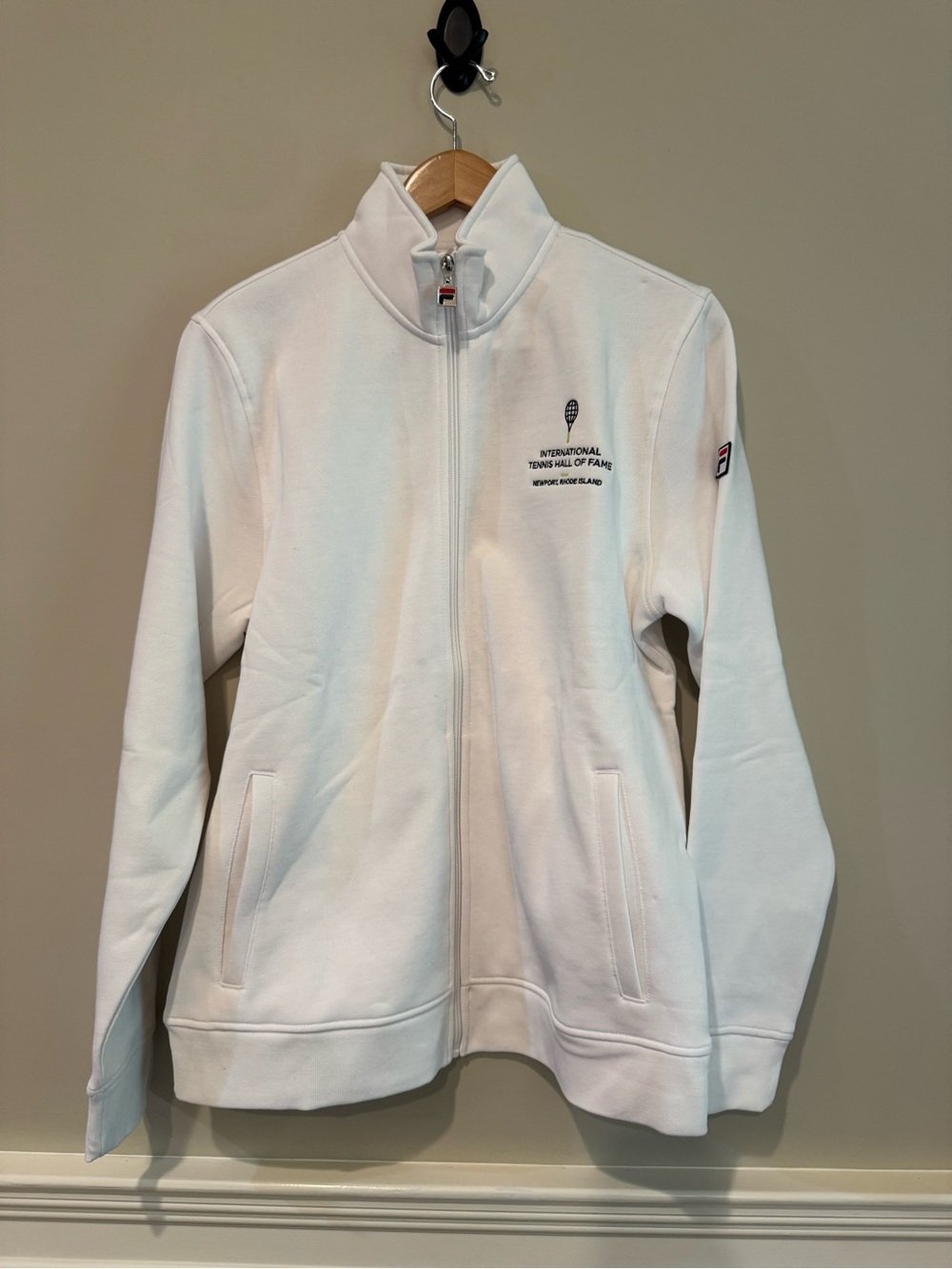 New Fila White Full-Zip Tennis Jacket